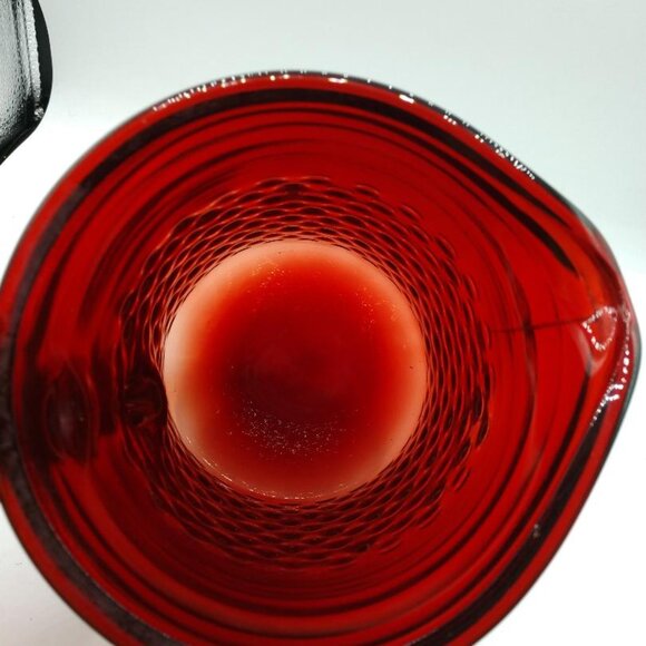 Vintage Anchor Hocking Ruby Red Hobnail Pitcher 8" Tall - Picture 4 of 8